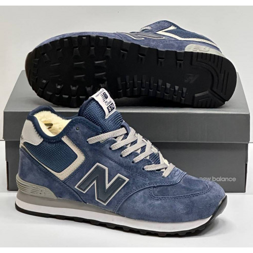 New Balance 574 Mid Navy White зимние