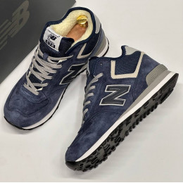New Balance 574 Mid Navy White зимние