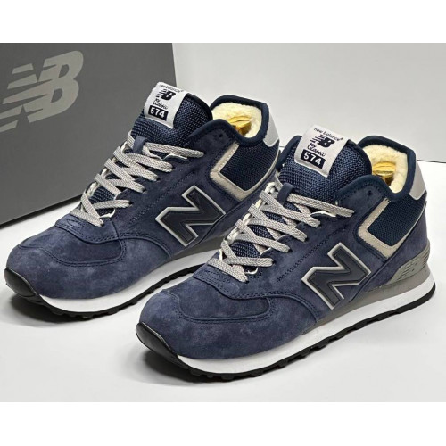New Balance 574 Mid Navy White зимние