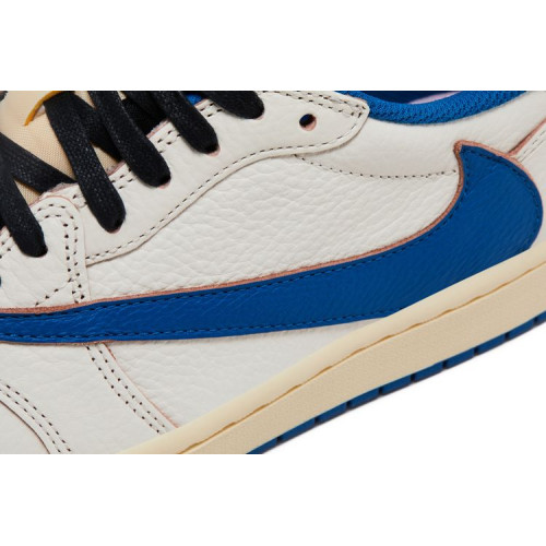 Fragment Design x Travis Scott x Air Jordan 1 Retro Low OG SP Sail Military Blue