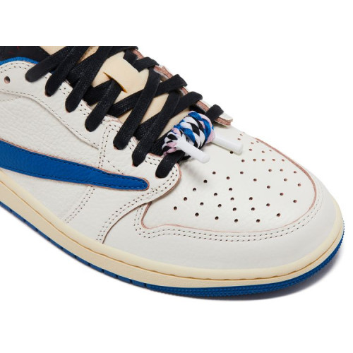 Fragment Design x Travis Scott x Air Jordan 1 Retro Low OG SP Sail Military Blue
