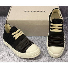 Кеды Rick Owens DRKSHDW Hustler Low Denim Black White