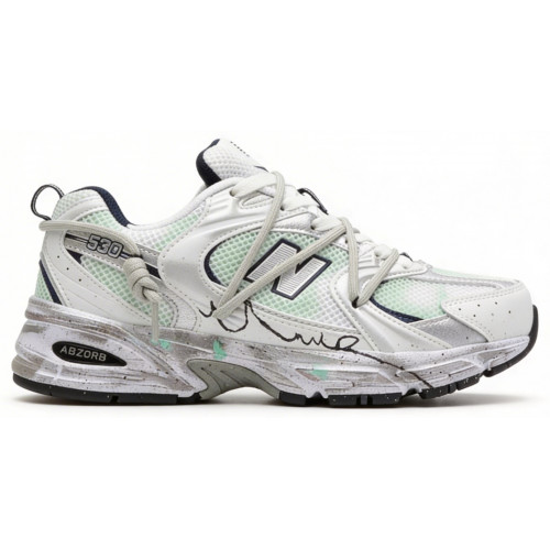 New Balance 530 Custom White Silver Navy