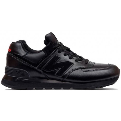 New Balance 574 Leather Black Red