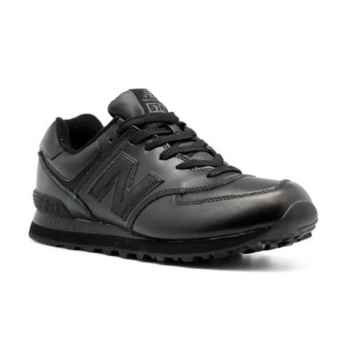 New Balance 574 Leather Black Red
