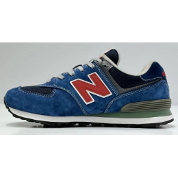 New Balance 574 Blue Black Red