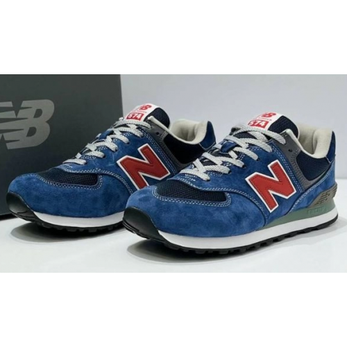 New Balance 574 Blue Black Red