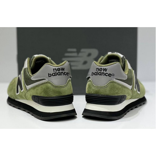 New Balance 574 Suede Green Black