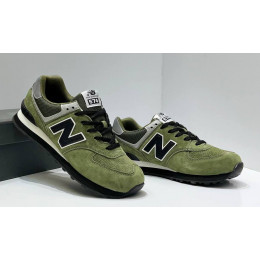 New Balance 574 Suede Green Black