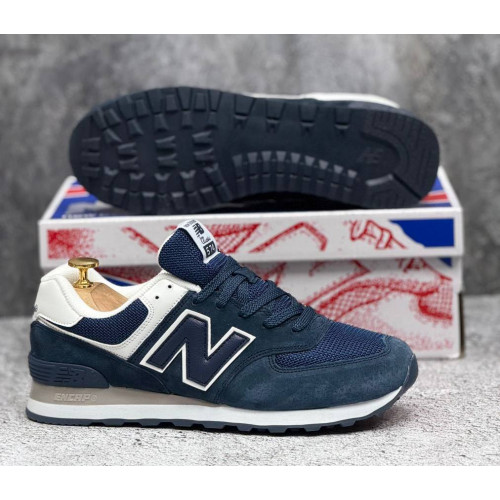New Balance 574 Navy Blue White