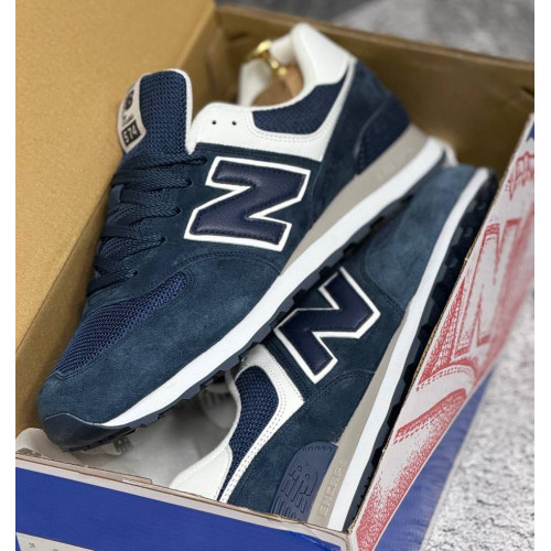 New Balance 574 Navy Blue White