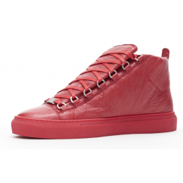 Кроссовки Balenciaga Arena High Shiny Red