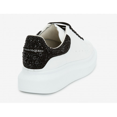 Alexander McQueen Oversized White Jet Black Crystal