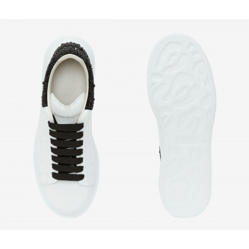 Alexander McQueen Oversized White Jet Black Crystal