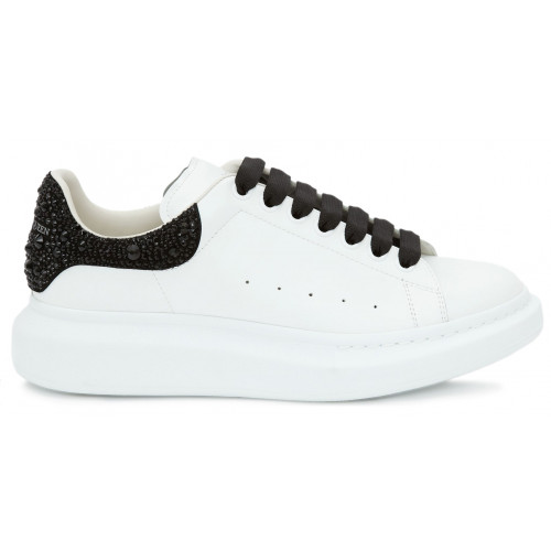Alexander McQueen Oversized White Jet Black Crystal