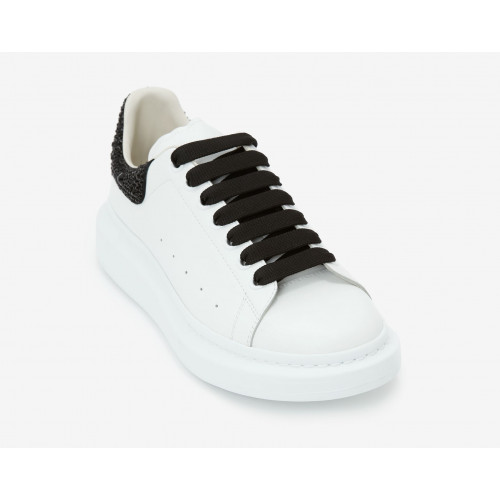 Alexander McQueen Oversized White Jet Black Crystal