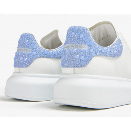 Alexander McQueen Oversized White Jet Sky Crystal