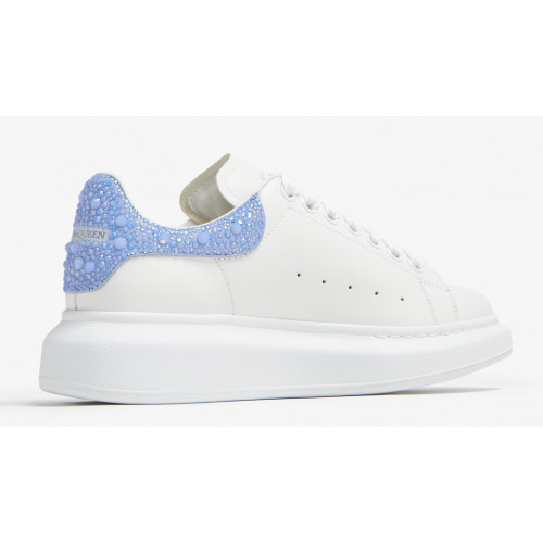 Alexander McQueen Oversized White Jet Sky Crystal