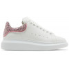 Alexander McQueen Oversized White Rose Glitter