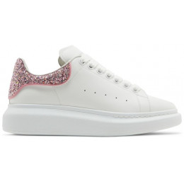 Alexander McQueen Oversized White Rose Glitter