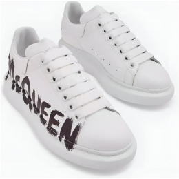 Alexander McQueen Graffiti White Black