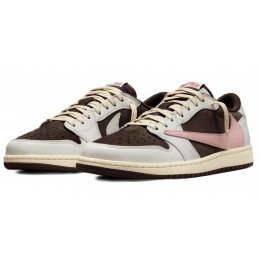 Nike Travis Scott Air Jordan 1 Low Dark Pony Pink Oxford
