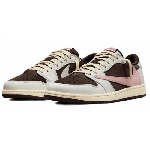 Nike Travis Scott Air Jordan 1 Low Dark Pony Pink Oxford