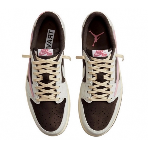 Nike Travis Scott Air Jordan 1 Low Dark Pony Pink Oxford