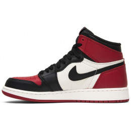 Nike Air Jordan 1 Retro High OG BG Bred Toe с мехом