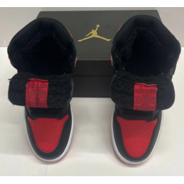 Nike Air Jordan 1 Retro High OG BG Bred Toe с мехом