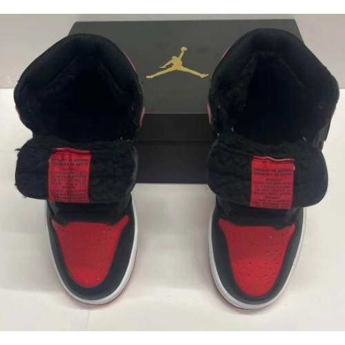 Nike Air Jordan 1 Retro High OG BG Bred Toe с мехом