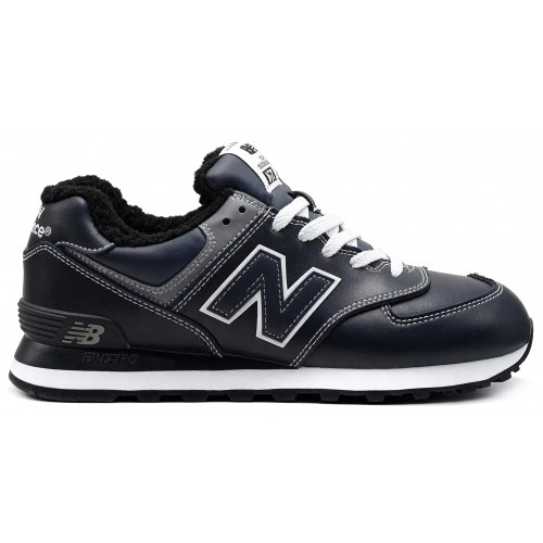 Кроссовки New Balance 574 Dark Blue с мехом