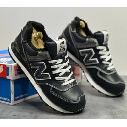 Кроссовки New Balance 574 Dark Blue с мехом