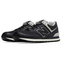 Кроссовки New Balance 574 Leather Black White