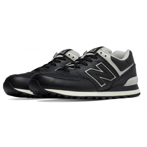 Кроссовки New Balance 574 Leather Black White