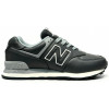 Кроссовки New Balance 574 Leather Black Grey