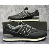 Кроссовки New Balance 574 Leather Black Grey