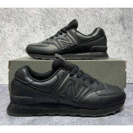 Кроссовки New Balance 574 Leather Triple Black