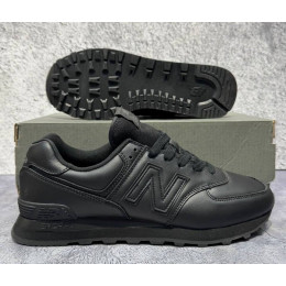 Кроссовки New Balance 574 Leather Triple Black