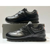 New Balance 574 Leather Black Red с мехом