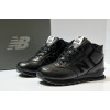 New Balance 574 Mid Leather Black Red с мехом