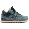 New Balance 574 Mid Grey Black Gum Suede с мехом
