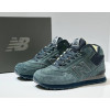 New Balance 574 Mid Moss Blue Suede с мехом
