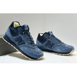 New Balance 574 Mid Blue с мехом