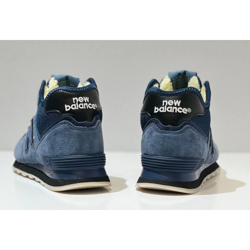 New Balance 574 Mid Blue с мехом