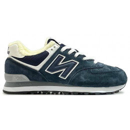 New Balance 574 Blue Navy Grey с мехом