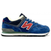 New Balance 574 Blue Navy Red с мехом