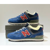 New Balance 574 Blue Navy Red с мехом