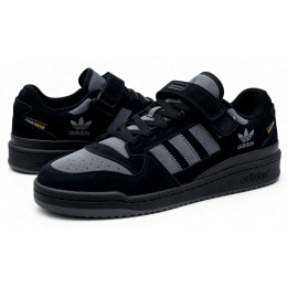 Кроссовки Adidas Forum Low Winter Suede Black Grey
