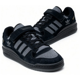 Кроссовки Adidas Forum Low Winter Suede Black Grey